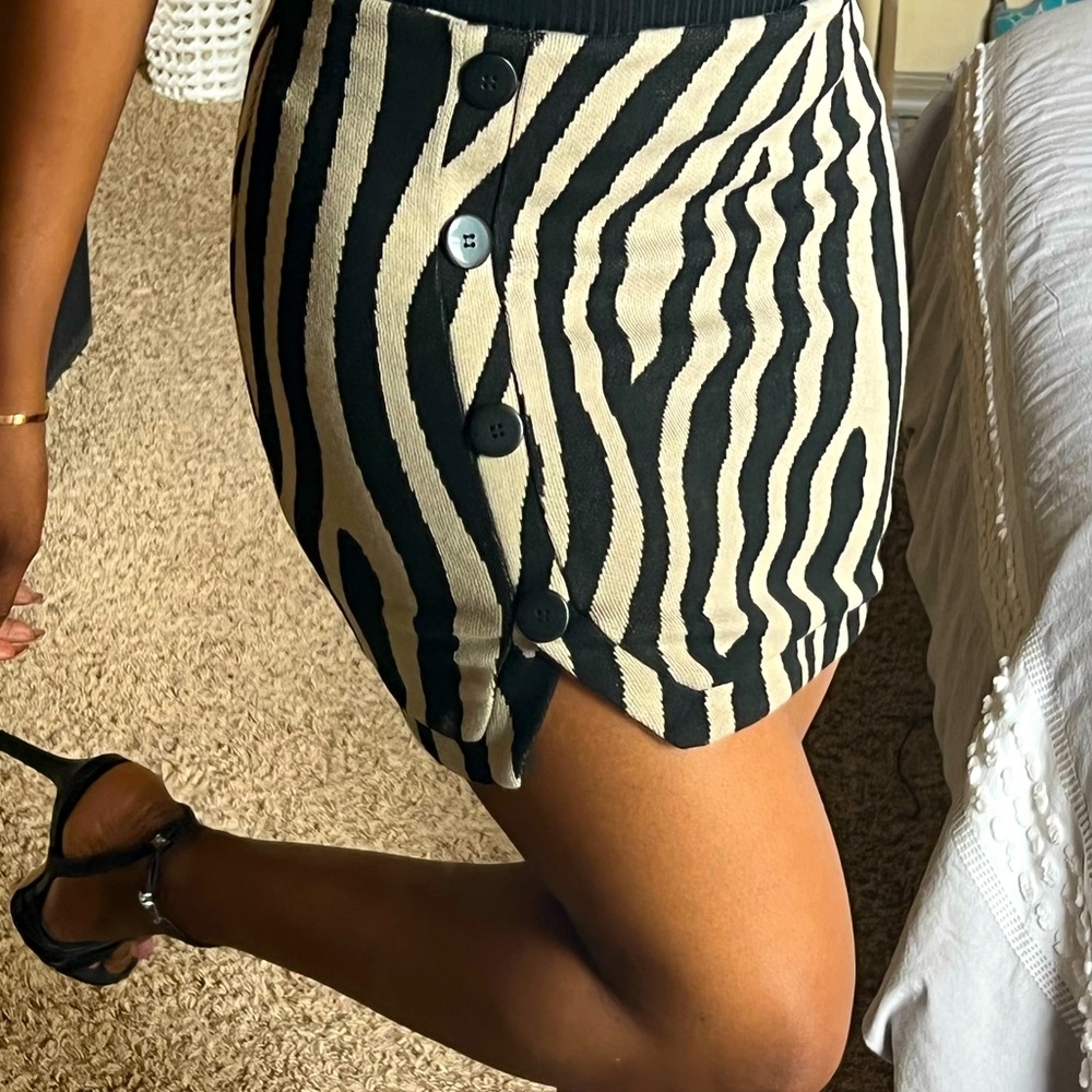 ZARA Zebra Print Mini Skirt